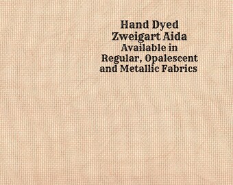 Cinnamon Aida (Z-DDA-42) Hand Dyed Zweigart Cross Stitch Fabric from Vintage NeedleArts ~ available in regular, opalescent and metallic Aida