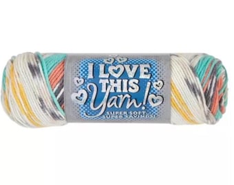 I Love This Yarn Print (Painted Canyon) ~ super soft machine washable 100% acrylic