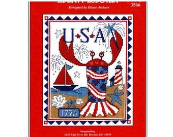 PAPER Cross Stitch Chart - Liberty Lobster from Imaginating