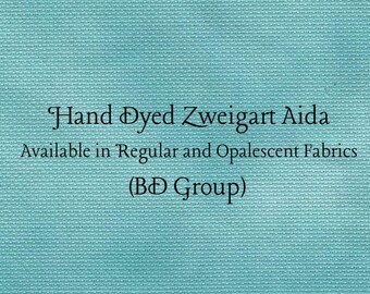 Miss Tilly's Teal Aida (Z-BDA-41) Hand Dyed Zweigart Cross Stitch Fabric