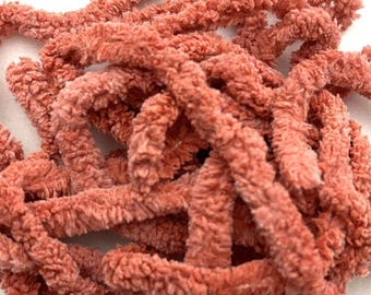 Persimmon Petite Chenille Trim (PC-112) by Vintage NeedleArts ~ hand dyed 2 continuous yards