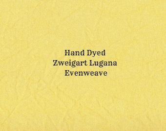 Saffron Lugana Evenweave (LG-54) Hand Dyed Zweigart Cross Stitch Fabric
