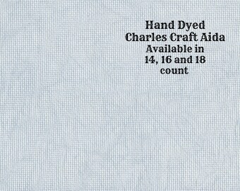Nantucket Blue Aida (CC-DDA-26) ~ Hand Dyed DMC/Charles Craft Cross Stitch Fabric from Vintage NeedleArts
