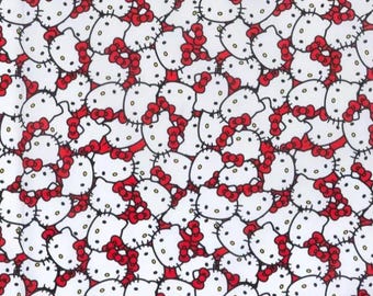 Hello Kitty Faces Fabric from Springs Creative ~ 100% cotton for sewing/quilting