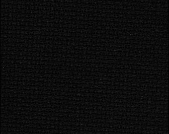 Black Zweigart Aida ~ available in 14 and 18 count pre-cut Fat Quarter - 18 x 21 inches