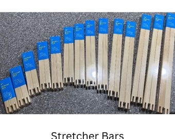 Stretcher Bars (sizes 5" - 18") - 3/4" wide various lengths pine - 2 packs required to form frame