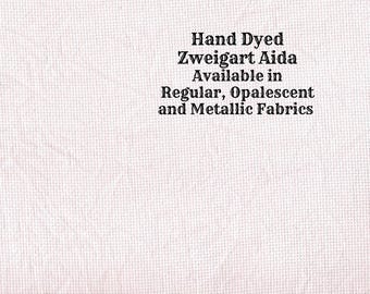 Vintage Rose Aida (Z-DDA-60) Hand Dyed Zweigart Cross Stitch Fabric from Vintage NeedleArts ~ available in regular, opalescent and metallic