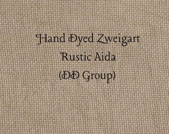 Gingerbread Rustic Aida (OR-DDA-99) ~ Hand Dyed Zweigart Oatmeal Rustico Cross Stitch Fabric