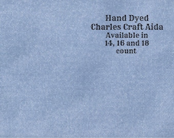 Nantucket Blue Aida (CC-BDA-26) ~ Hand Dyed DMC/Charles Craft Cross Stitch Fabric from Vintage NeedleArts