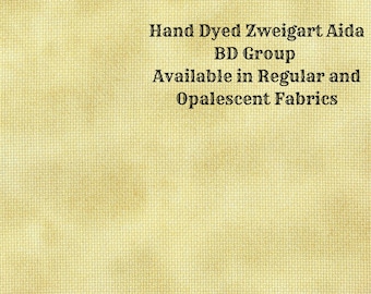Mellow Yellow Aida (Z-BDA-5-13-PT) Hand Dyed Zweigart Cross Stitch Fabric