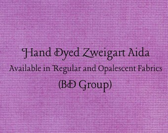 Violet Craze Aida (Z-BDA-86) Hand Dyed Zweigart Cross Stitch Fabric
