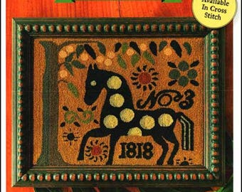 PAPER Punch Needle Embroidery Chart - Spot the Horse by Carraige House Samplings