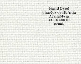 Winter White Aida (CC-DDA-89) ~ Hand Dyed DMC/Charles Craft Cross Stitch Fabric from Vintage NeedleArts