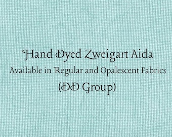 Aqua Aida (Z-DDA-59) Hand Dyed Zweigart Cross Stitch Fabric