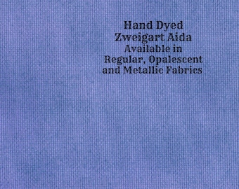 Galaxy Blue Aida (Z-BDA-77) Hand Dyed Zweigart Cross Stitch Fabric from Vintage NeedleArts ~ available in regular, opalescent and metallic