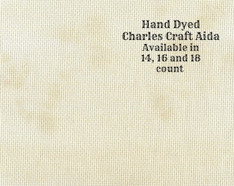 Almond Butter Aida (CC-BDA-56) ~ Hand Dyed DMC/Charles Craft Cross Stitch Fabric from Vintage NeedleArts