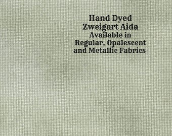 Milkweed Aida (Z-BDA-68) Hand Dyed Zweigart Cross Stitch Fabric from Vintage NeedleArts ~ available in regular, opalescent and metallic Aida