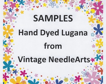 L - S Sample Size Vintage NeedleArts hand-dyed Lugana cross stitch fabric 3x5 approximate size