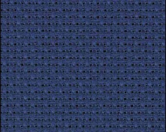 Navy Zweigart Aida ~ available in 14 and 18 count pre-cut Fat Quarter - 18 x 21 inches