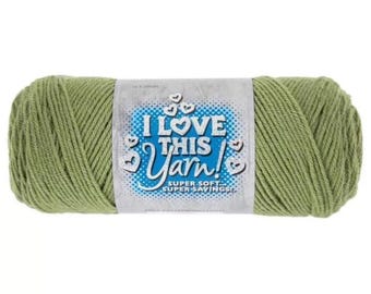 I Love This Yarn! (Light Sage) ~ super soft machine washable 100% acrylic