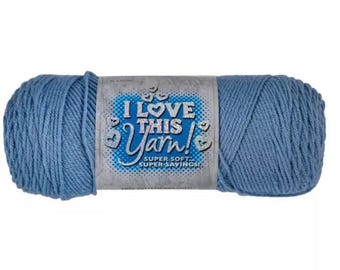 I Love This Yarn! (Stonewash) ~ super soft machine washable 100% acrylic