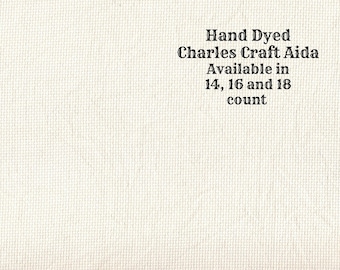 Oyster Beige Aida (CC-DDA-14) ~ Hand Dyed DMC/Charles Craft Cross Stitch Fabric from Vintage NeedleArts