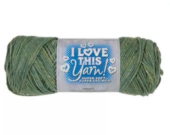 I Love This Yarn Print (Dappled Wheat) ~ super soft machine washable 100% acrylic