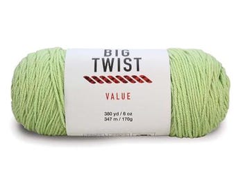Big Twist Value Yarn (Nile Green) ~ 100% worsted acrylic super soft machine washable super soft