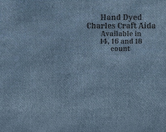 New! Truly Teal Aida (CC-BDA-118) ~ Hand Dyed DMC/Charles Craft Cross Stitch Fabric from Vintage NeedleArts