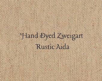 Pumpkin Spice Rustic Aida (OR-DDA-4) ~ Hand Dyed Zweigart Oatmeal Rustico Cross Stitch Fabric