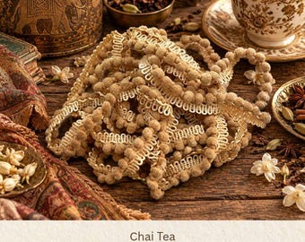 Chai Tea Hand Dyed Mini Pom Pom Trim (MPP-42) ~ 2 continuous yards per package