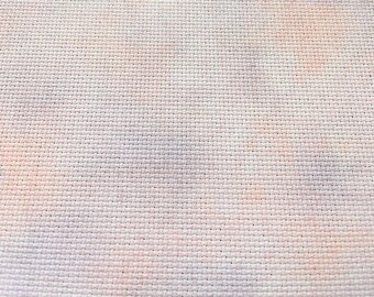 Butterfly Kisses Hand-dyed Aida from Vintage NeedleArts cross stitch fabric cloth mix of light pink and lavender