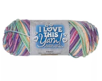 I Love This Yarn Print (Sunset) ~ 100% acrylic