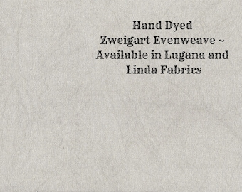 Smoke Evenweave (LG/LND-46) Hand Dyed Zweigart Cross Stitch Fabric from Vintage NeedleArts ~ available in Lugana and Linda fabrics