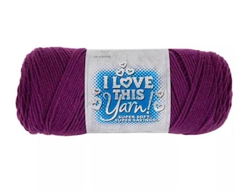 I Love This Yarn! (Mixed Berry) ~ super soft machine washable 100% acrylic