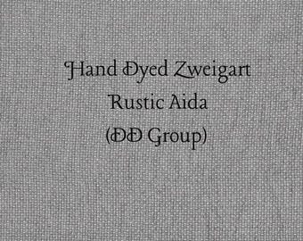 Black Magic Rustic Aida (OR-DDA-31) ~ Hand Dyed Zweigart Oatmeal Rustico Cross Stitch Fabric