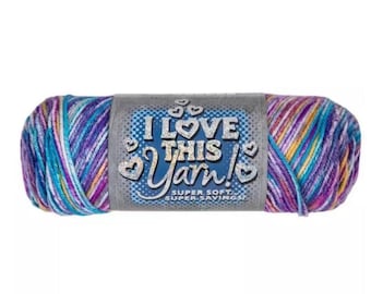 I Love This Yarn! Print (Paint Party) ~ super soft machine washable 100% acrylic