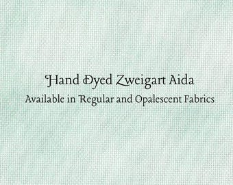 Aqua Frost Aida (Z-BDA-34) Hand Dyed Zweigart Cross Stitch Fabric