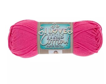 I Love This Cotton! Yarn (Hot Rose) ~ soft machine washable 100% cotton yarn amigurumi crochet knitting