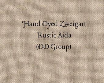 Nutmeg Rustic Aida (OR-DDA-44) ~ Hand Dyed Zweigart Oatmeal Rustico Cross Stitch Fabric