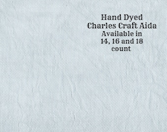 Silver Marlin Aida (CC-DDA-40) ~ Hand Dyed DMC/Charles Craft Cross Stitch Fabric from Vintage NeedleArts