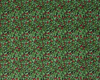 Holly Branch Fabric ~ 100% cotton for sewing/quilting