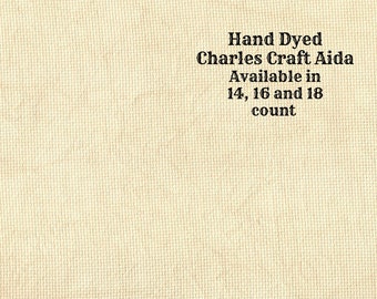 Caramel Creme Aida (CC-DDA-61) ~ Hand Dyed DMC/Charles Craft Cross Stitch Fabric from Vintage NeedleArts