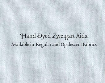 Silver Marlin Aida (Z-DDA-40) Hand Dyed Zweigart Cross Stitch Fabric