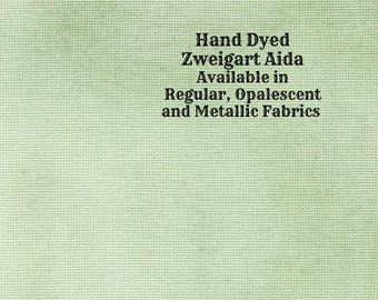 Cactus Aida (Z-BDA-48) Hand Dyed Zweigart Cross Stitch Fabric from Vintage NeedleArts ~ available in regular, opalescent and metallic Aida