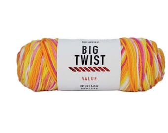 Big Twist Ombre Value Yarn (Warm Brights) ~ 100% worsted acrylic super soft machine washable super soft