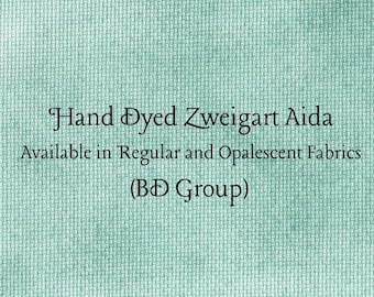 Verdigris Aida (Z-BDA-47) Hand Dyed Zweigart Cross Stitch Fabric