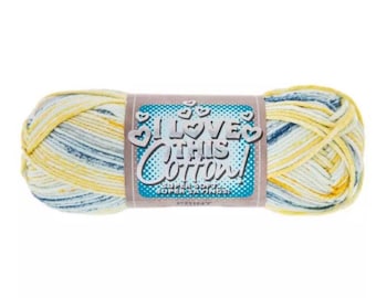 I Love This Cotton! Print Yarn (Paris in June) ~ soft machine washable 100% cotton