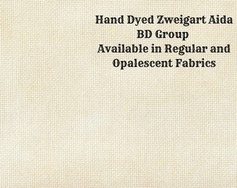 Almond Aida (Z-BDA-11) Hand Dyed Zweigart Cross Stitch Fabric