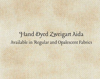 Caramel Creme Aida (Z-BDA-61) Hand Dyed Zweigart Cross Stitch Fabric